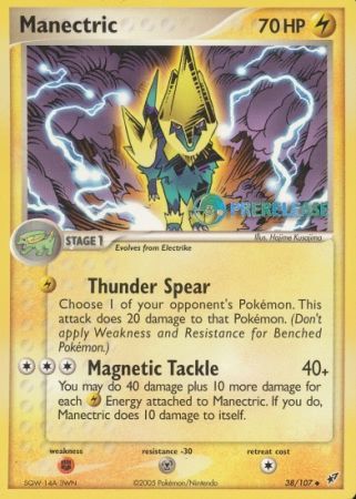 Manectric EX (38/107) (Deoxys Prerelease Promo) [Nintendo: Black Star Promos] | Event Horizon Hobbies CA