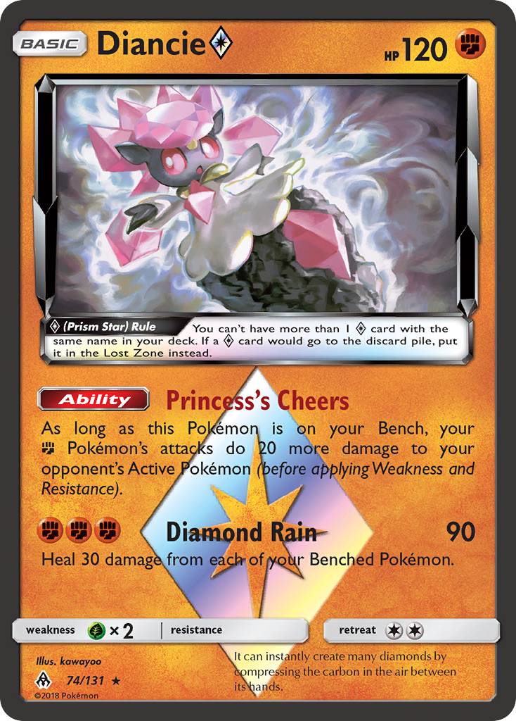 Diancie (74/131) (Prism Star) [Sun & Moon: Forbidden Light] | Event Horizon Hobbies CA