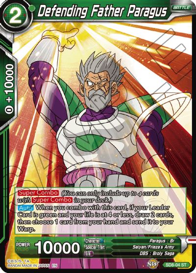 Defending Father Paragus (Reprint) (SD8-04) [Battle Evolution Booster] | Event Horizon Hobbies CA