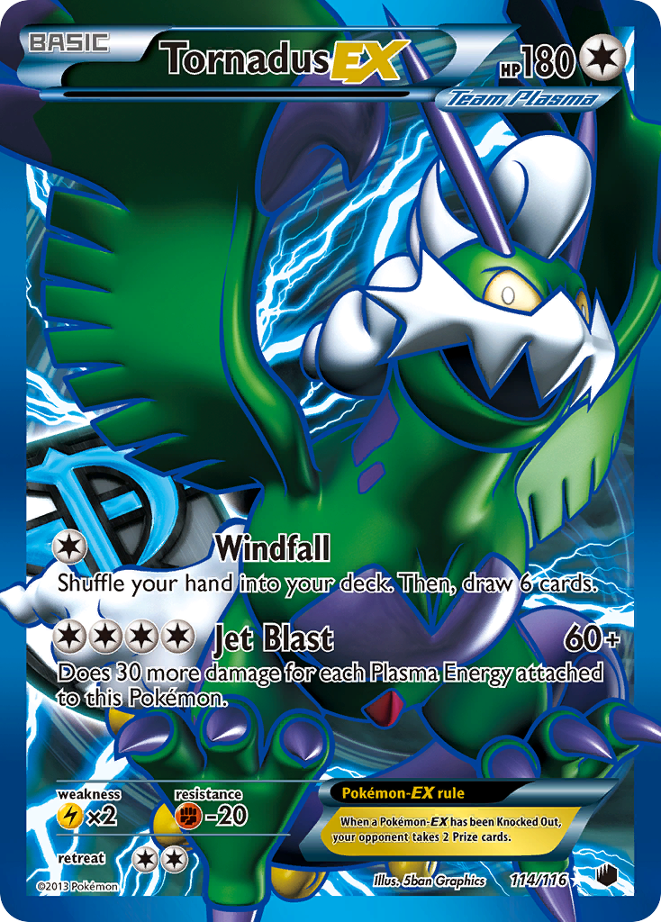 Tornadus EX (114/116) [Black & White: Plasma Freeze] | Event Horizon Hobbies CA