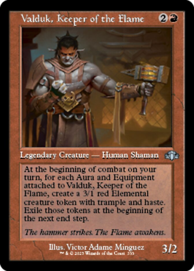 Valduk, Keeper of the Flame (Retro) [Dominaria Remastered] | Event Horizon Hobbies CA