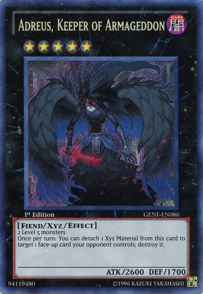 Adreus, Keeper of Armageddon [GENF-EN086] Secret Rare | Event Horizon Hobbies CA