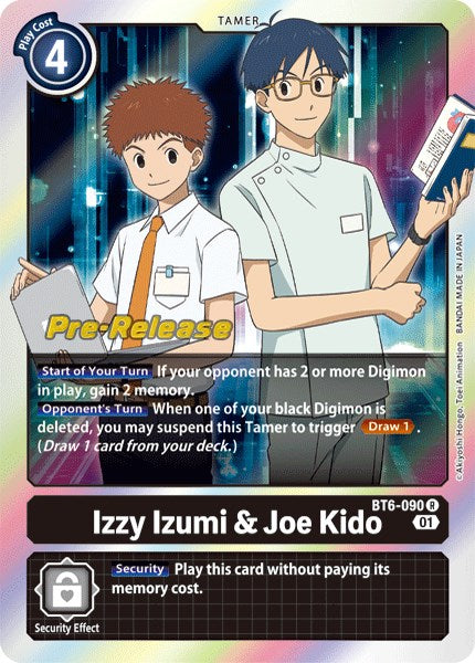 Izzy Izumi & Joe Kido [BT6-090] [Double Diamond Pre-Release Cards] | Event Horizon Hobbies CA