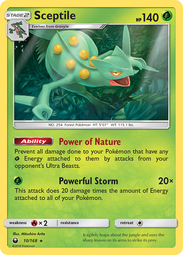 Sceptile (10/168) [Sun & Moon: Celestial Storm] | Event Horizon Hobbies CA