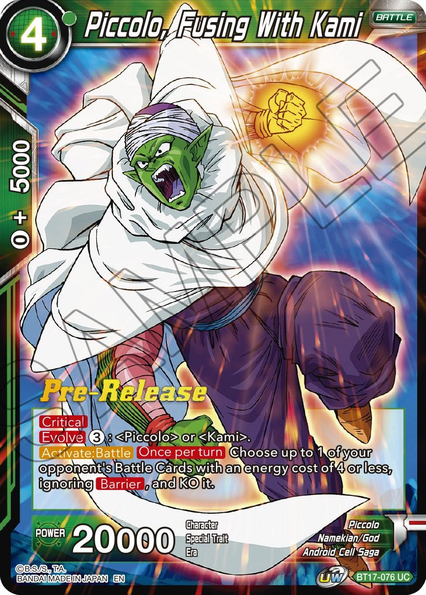 Piccolo, Fusing With Kami (BT17-076) [Ultimate Squad Prerelease Promos] | Event Horizon Hobbies CA