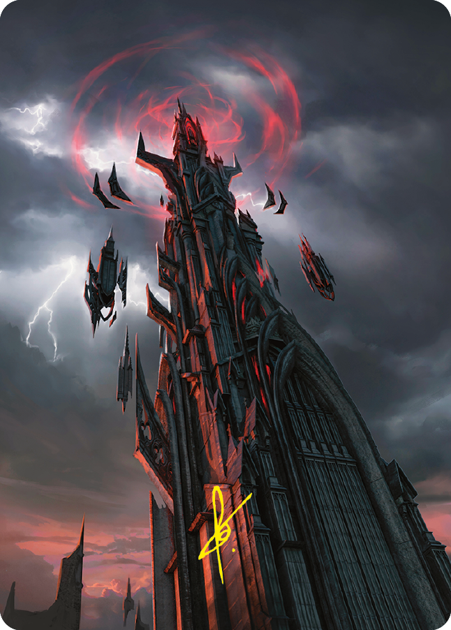 Barad-dur Art Card (Gold-Stamped Signature) [The Lord of the Rings: Tales of Middle-earth Art Series] | Event Horizon Hobbies CA