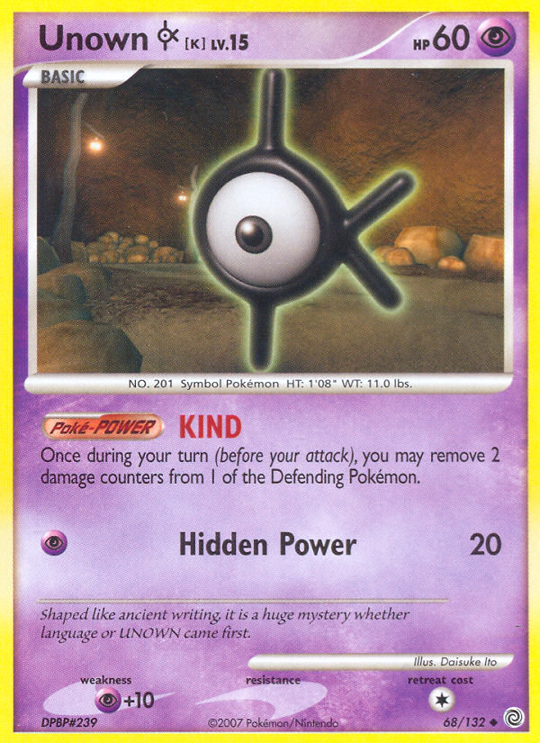 Unown K (68/132) [Diamond & Pearl: Secret Wonders] | Event Horizon Hobbies CA