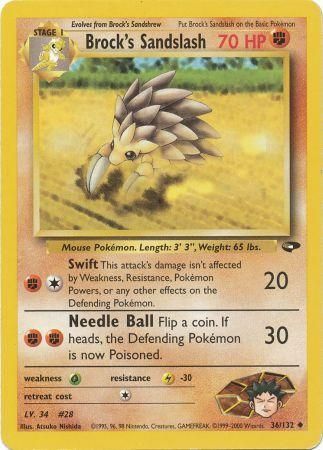 Brock's Sandslash (36/132) [Gym Challenge Unlimited] | Event Horizon Hobbies CA