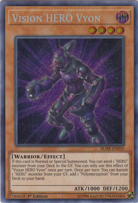 Vision Hero Vyon [BLHR-EN059] Secret Rare | Event Horizon Hobbies CA