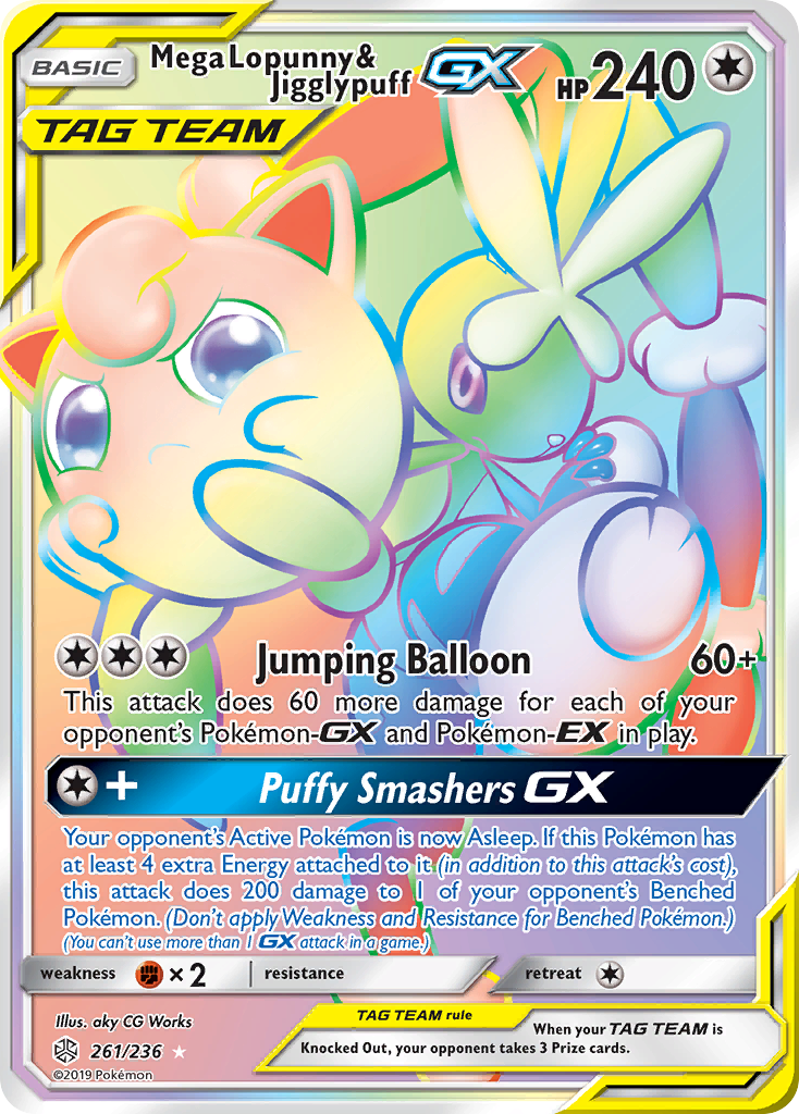 Mega Lopunny & Jigglypuff GX (261/236) [Sun & Moon: Cosmic Eclipse] | Event Horizon Hobbies CA