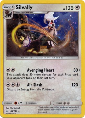 Silvally (184/236) (Cosmos Holo) [Sun & Moon: Unified Minds] | Event Horizon Hobbies CA