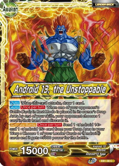 Android 13, Android 14, & Android 15 // Android 13, the Unstoppable (EB1-38) [Battle Evolution Booster] | Event Horizon Hobbies CA