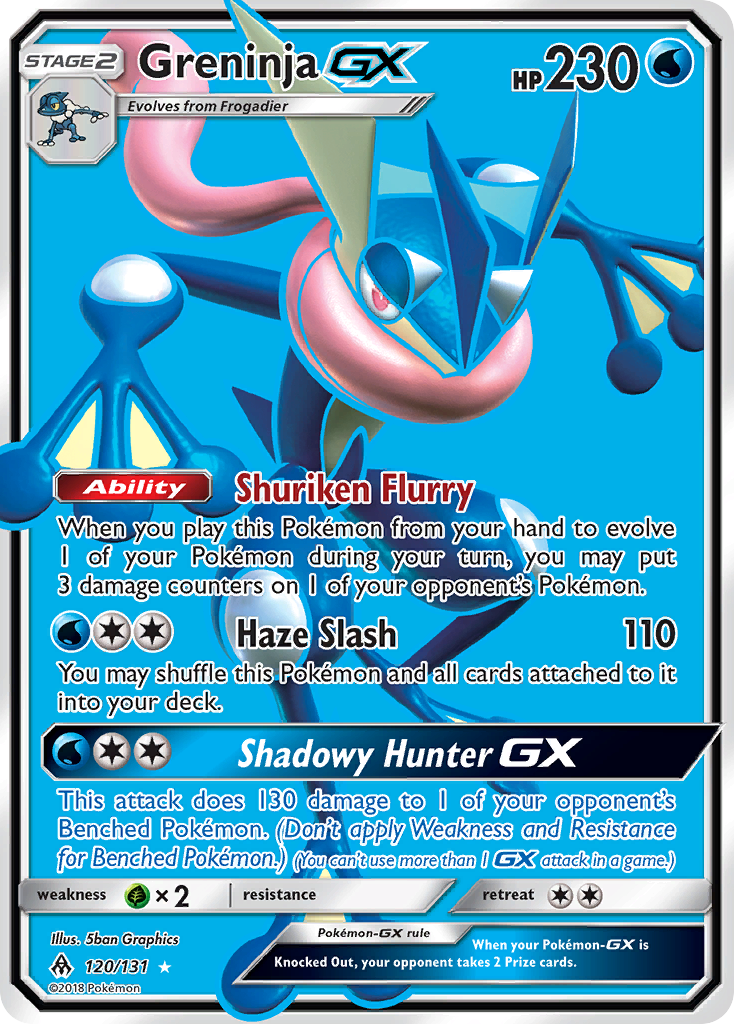 Greninja GX (120/131) [Sun & Moon: Forbidden Light] | Event Horizon Hobbies CA