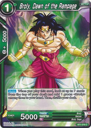Broly, Dawn of the Rampage (BT1-076) [Galactic Battle] | Event Horizon Hobbies CA