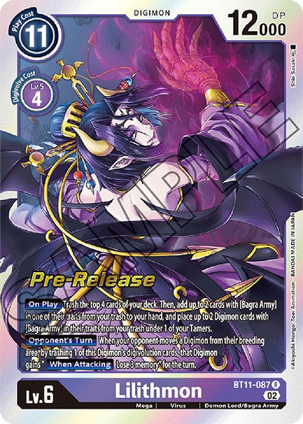 Lilithmon [BT11-087] [Dimensional Phase Pre-Release Promos] | Event Horizon Hobbies CA