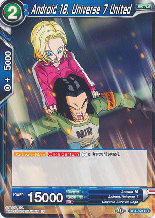 Android 18, Universe 7 United (DB1-029) [Dragon Brawl] | Event Horizon Hobbies CA