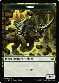 Rhino // Egg Double-sided Token [Commander 2019 Tokens] | Event Horizon Hobbies CA