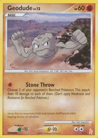 Geodude (1/11) [Diamond & Pearl: Trainer Kit - Lucario] | Event Horizon Hobbies CA