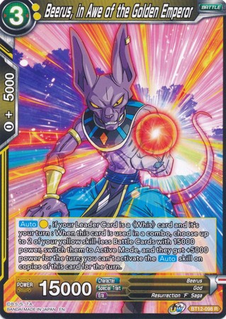 Beerus, in Awe of the Golden Emperor (BT12-098) [Vicious Rejuvenation] | Event Horizon Hobbies CA