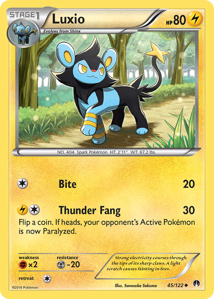 Luxio (45/122) [XY: BREAKpoint] | Event Horizon Hobbies CA