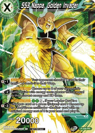 SS3 Nappa, Golden Invader (P-339) [Saiyan Showdown Prerelease Promos] | Event Horizon Hobbies CA