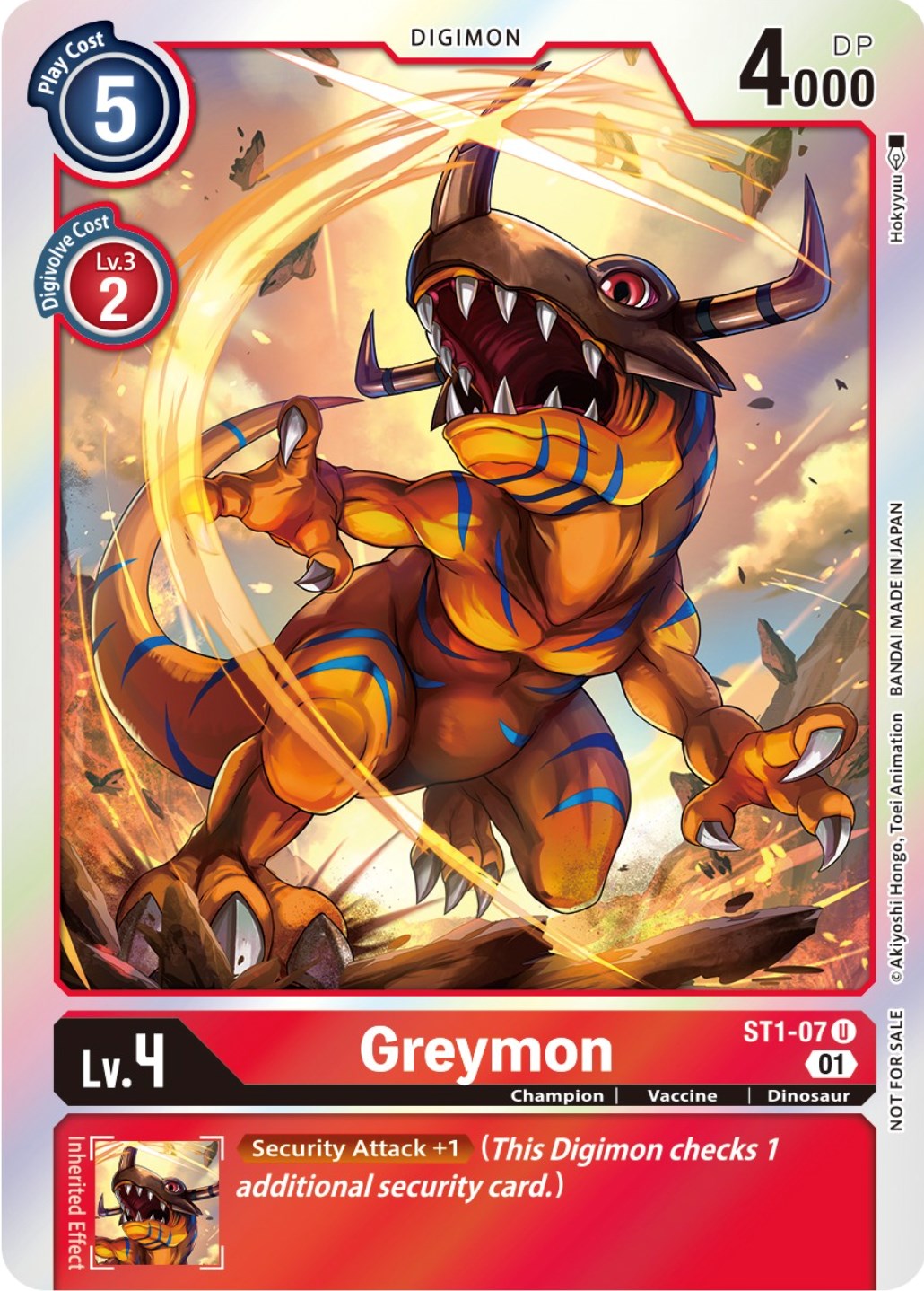 Greymon [ST1-07] (ST-11 Special Entry Pack) [Starter Deck: Gaia Red Promos] | Event Horizon Hobbies CA