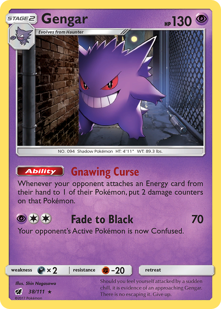 Gengar (38/111) [Sun & Moon: Crimson Invasion] | Event Horizon Hobbies CA