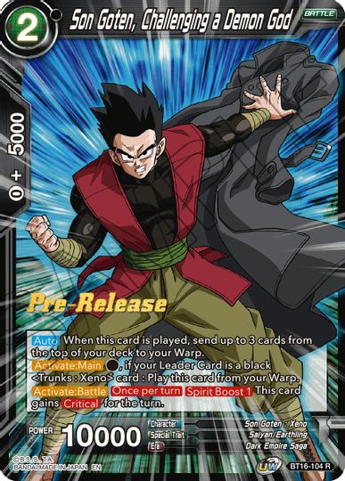 Son Goten, Challenging a Demon God (BT16-104) [Realm of the Gods Prerelease Promos] | Event Horizon Hobbies CA