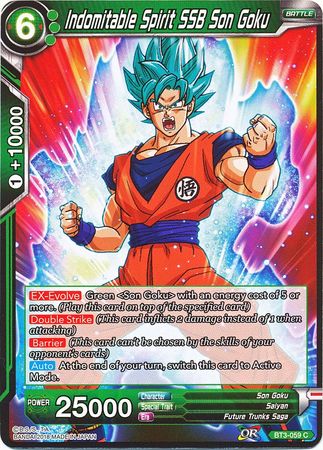 Indomitable Spirit SSB Son Goku (BT3-059) [Cross Worlds] | Event Horizon Hobbies CA