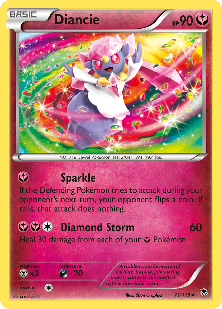 Diancie (71/119) [XY: Phantom Forces] | Event Horizon Hobbies CA