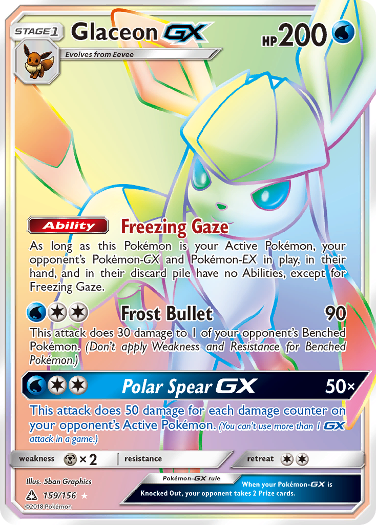 Glaceon GX (159/156) [Sun & Moon: Ultra Prism] | Event Horizon Hobbies CA