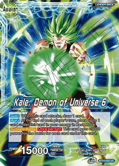 Kale // Kale, Demon of Universe 6 (BT15-032) [Saiyan Showdown] | Event Horizon Hobbies CA