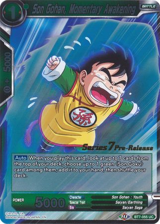 Son Gohan, Momentary Awakening (BT7-055_PR) [Assault of the Saiyans Prerelease Promos] | Event Horizon Hobbies CA