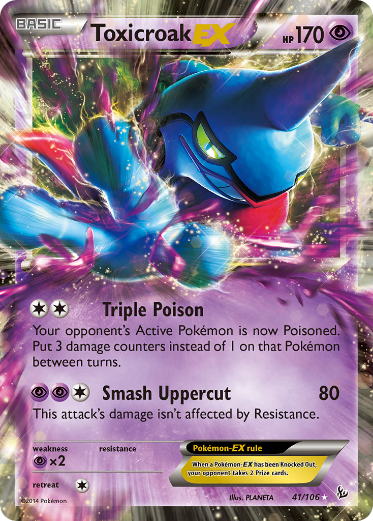 Toxicroak EX (41/106) [XY: Flashfire] | Event Horizon Hobbies CA