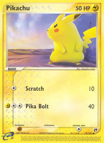 Pikachu (72/100) [EX: Sandstorm] | Event Horizon Hobbies CA