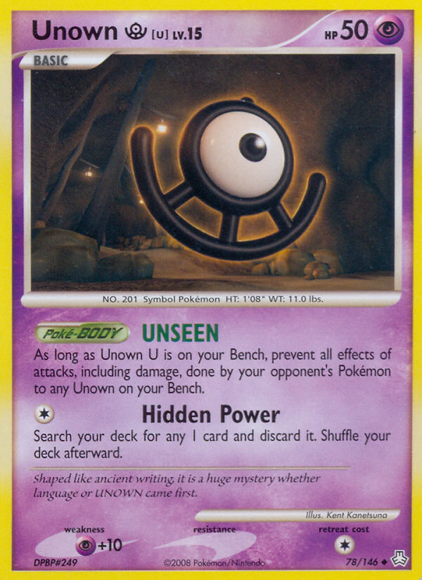 Unown U (78/146) [Diamond & Pearl: Legends Awakened] | Event Horizon Hobbies CA