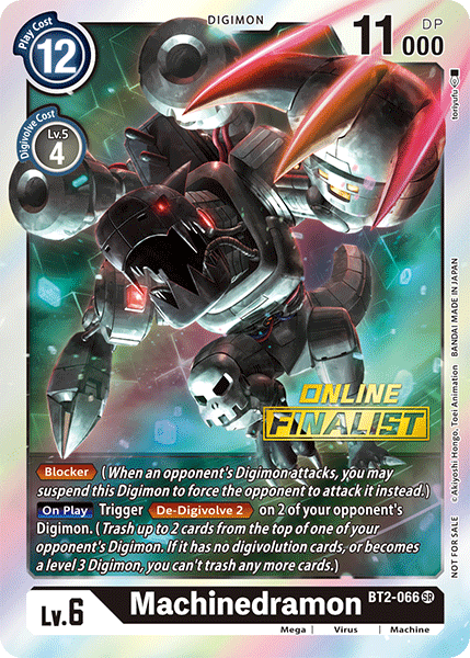 Machinedramon [BT2-066] (Online Finalist) [Release Special Booster Ver.1.0 Promos] | Event Horizon Hobbies CA