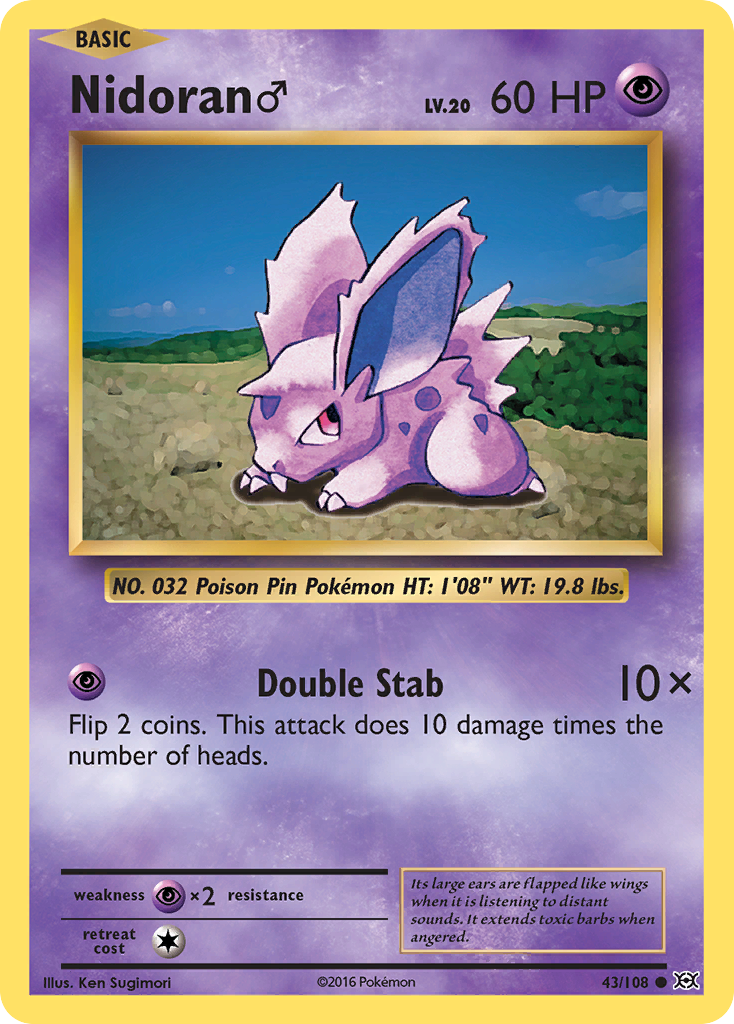 Nidoran (43/108) (Male) [XY: Evolutions] | Event Horizon Hobbies CA