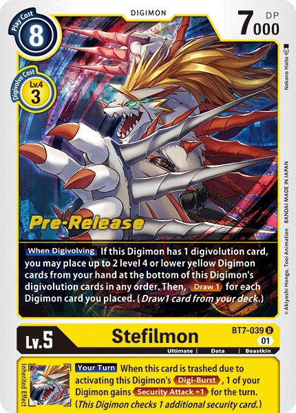 Stefilmon [BT7-039] [Next Adventure Pre-Release Cards] | Event Horizon Hobbies CA