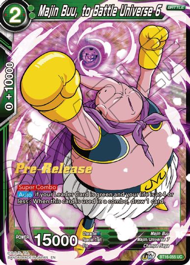 Majin Buu, to Battle Universe 6 (BT16-055) [Realm of the Gods Prerelease Promos] | Event Horizon Hobbies CA