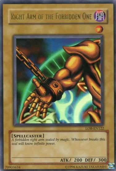 Right Arm of the Forbidden One [LOB-EN122] Ultra Rare | Event Horizon Hobbies CA