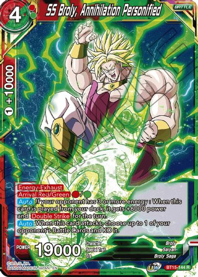 SS Broly, Annihilation Personified (BT15-144) [Saiyan Showdown] | Event Horizon Hobbies CA