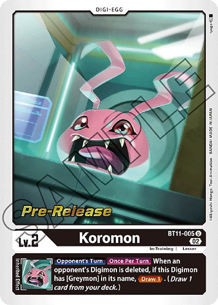 Koromon [BT11-005] [Dimensional Phase Pre-Release Promos] | Event Horizon Hobbies CA