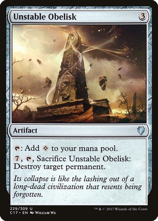 Unstable Obelisk [Commander 2017] | Event Horizon Hobbies CA