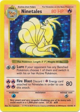 Ninetales (12/102) [Base Set Shadowless Unlimited] | Event Horizon Hobbies CA