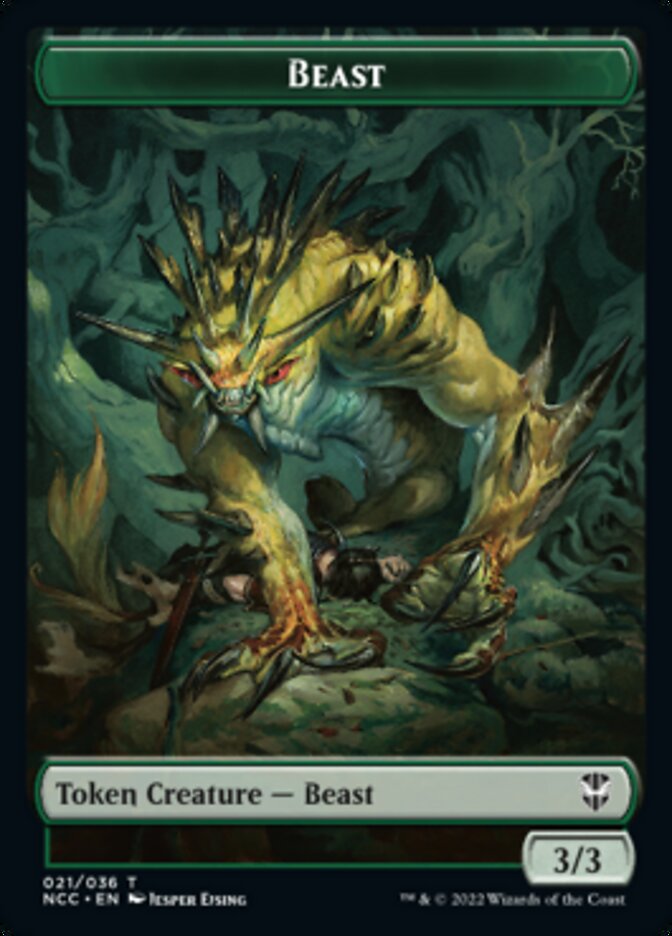 Plant // Beast Double-sided Token [Streets of New Capenna Commander Tokens] | Event Horizon Hobbies CA