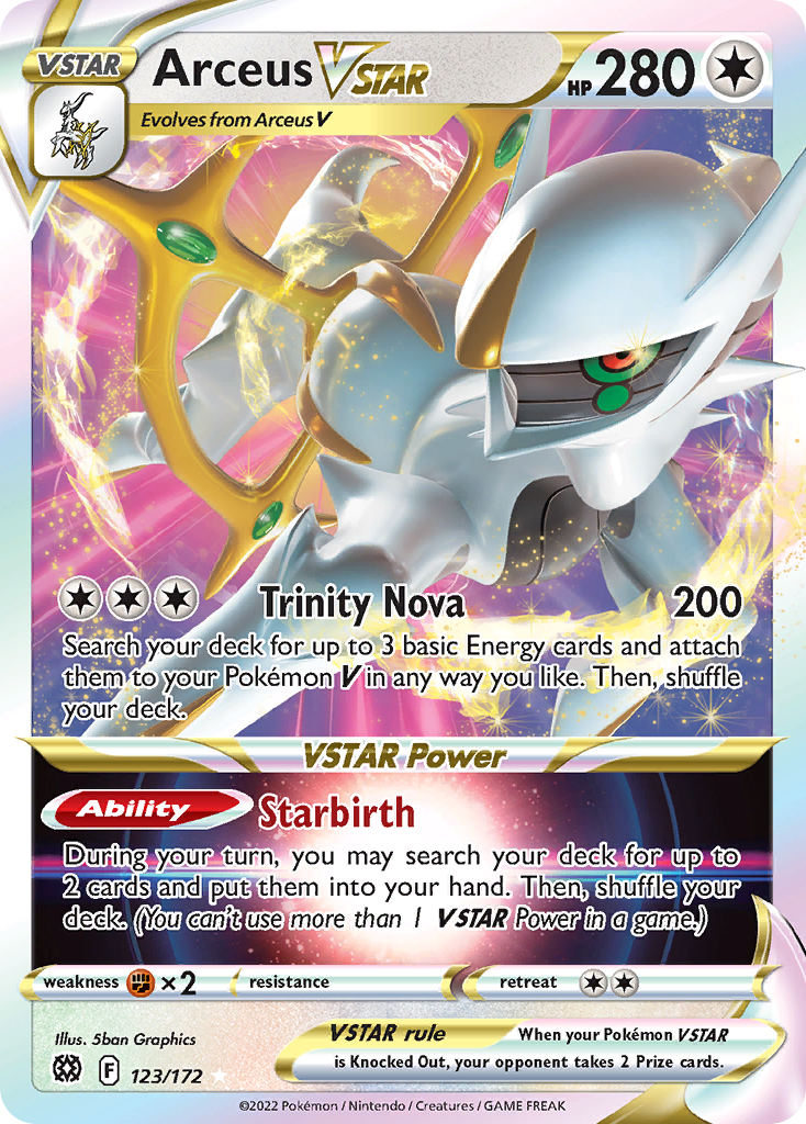 Arceus VSTAR (123/172) (Metal Card) [Sword & Shield: Brilliant Stars] | Event Horizon Hobbies CA