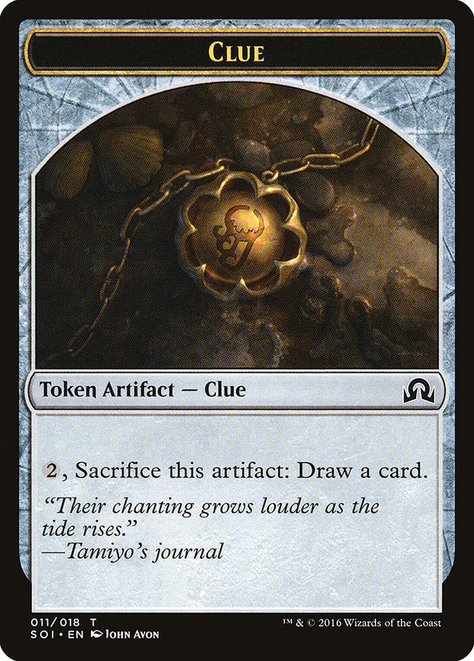 Clue (011/018) [Shadows over Innistrad Tokens] | Event Horizon Hobbies CA