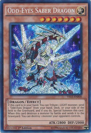 Odd-Eyes Saber Dragon [YS15-ENF00] Secret Rare | Event Horizon Hobbies CA