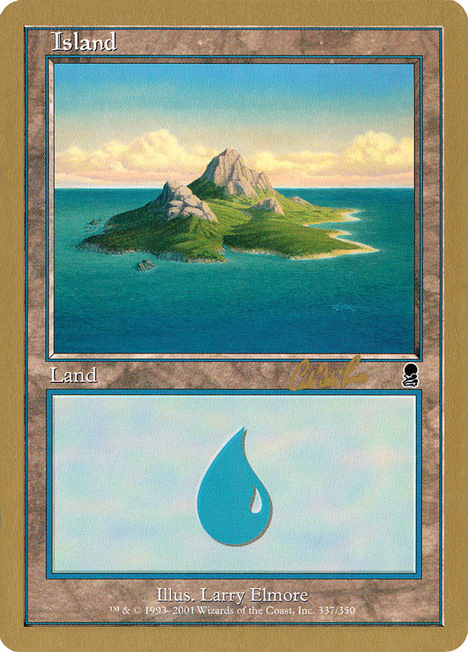 Island (cr337a) (Carlos Romao) [World Championship Decks 2002] | Event Horizon Hobbies CA